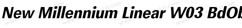 New Millennium Linear W03 BdObl字体转换